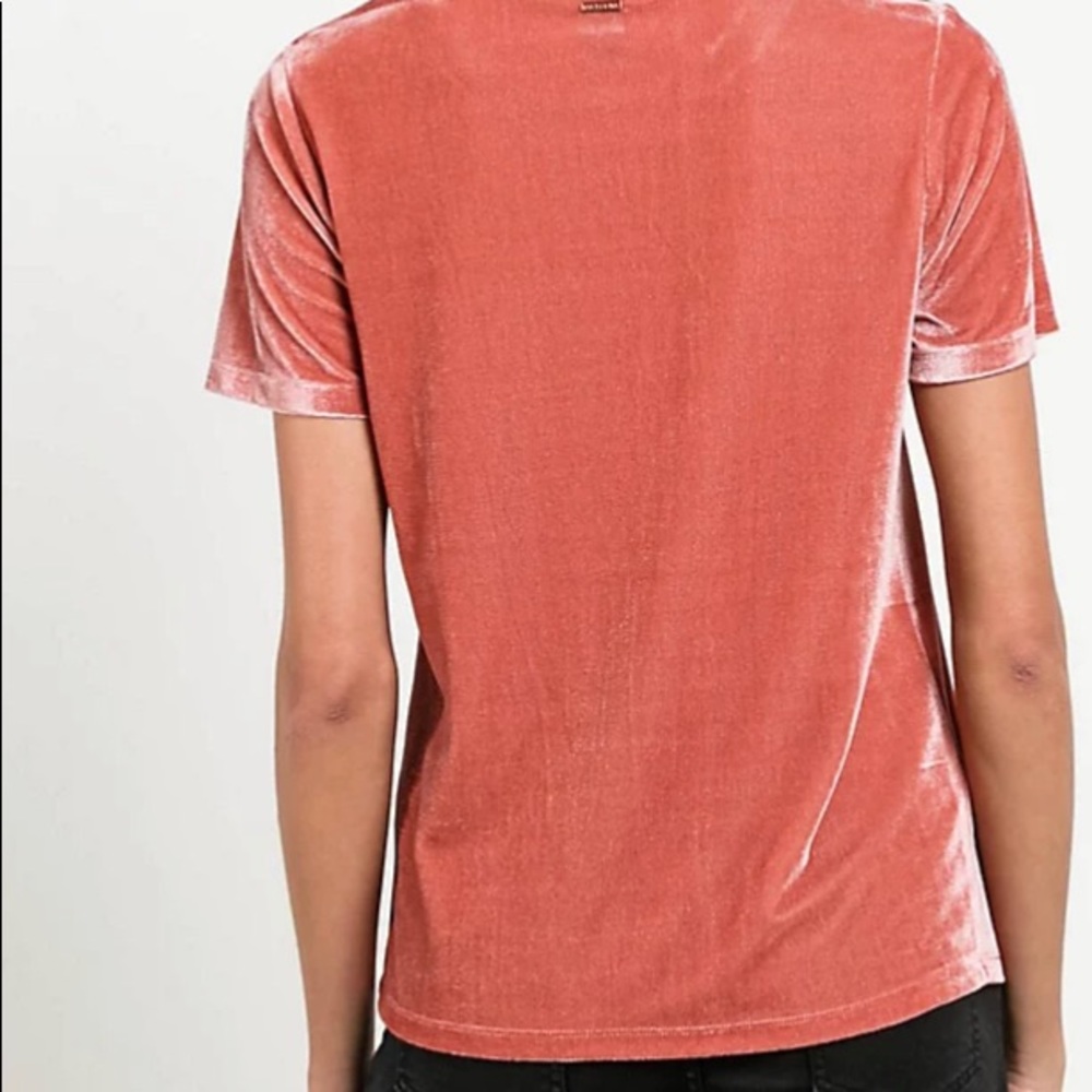 Volcom Coral Velour You In Top Velvet Short Sleeve SZ S - Picture 2 of 10